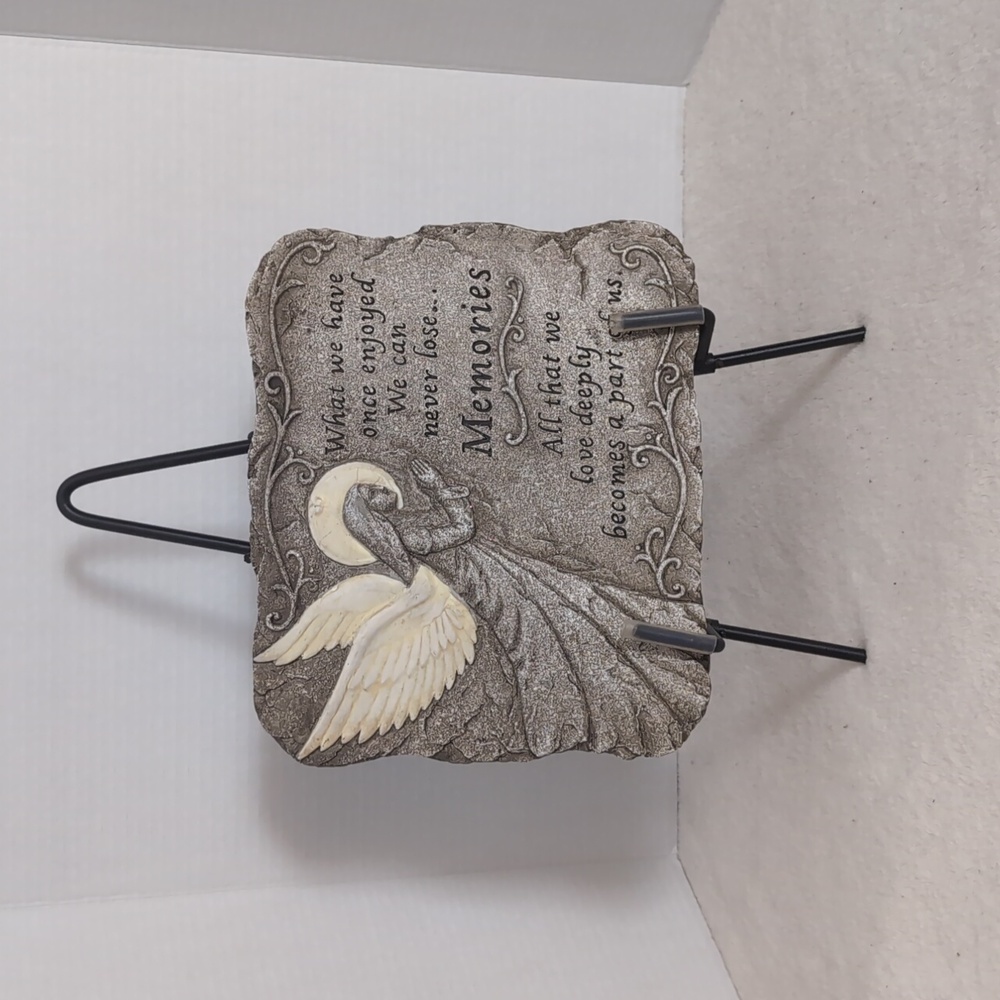 Memorial Angel Garden Stone With Stand